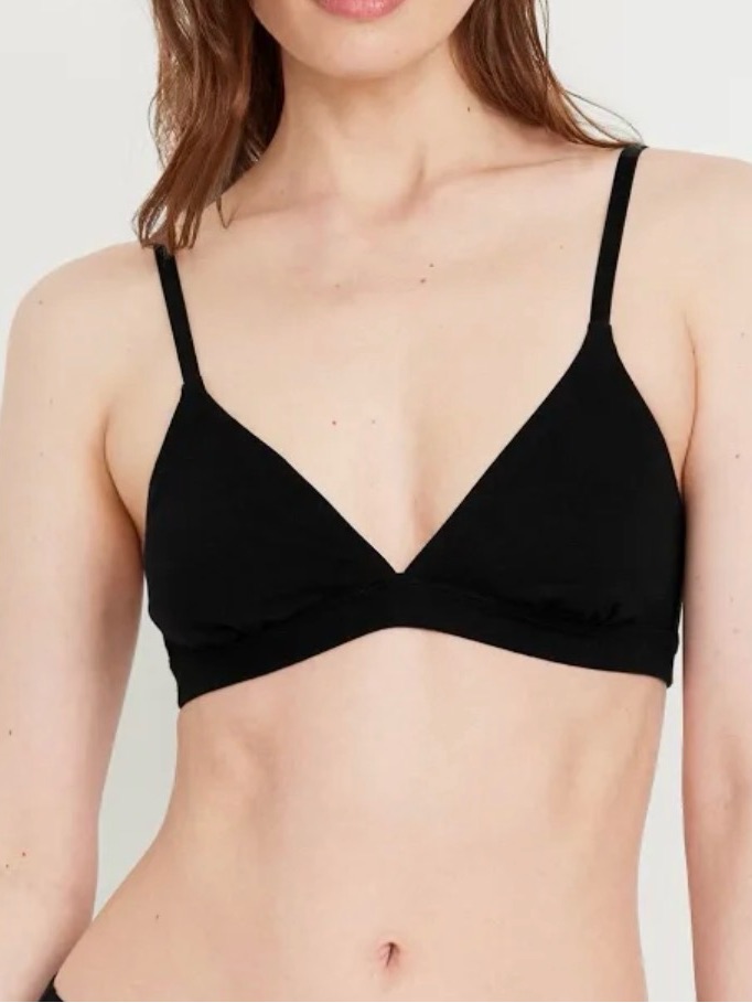 Old Navy Black Everyday Cotton Triangle Bralette